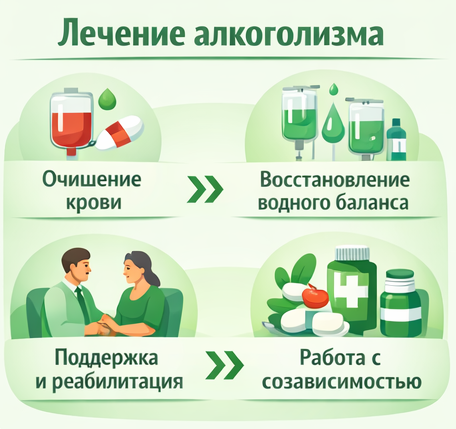 лечение алкоголизма в Славгороде этапы